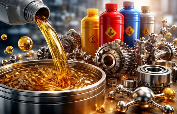 افزودنی های روغن صنعتی چه نقشی در عملکرد دارند؟|کیمیا فرآیند - افزودنی‌های روغن صنعتی با محافظت از قطعات افزایش عمر تجهیزات و بهبود عملکرد ماشین‌آلات صنعتی را تضمین می‌کنند؛ راهنمای کامل انتخاب و کاربرد انواع افزودنی‌ها